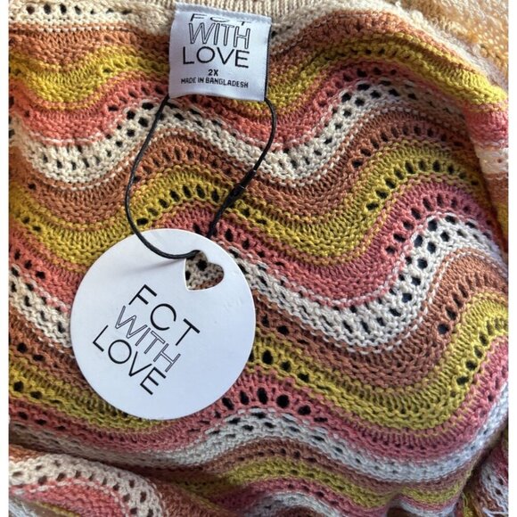 Jolie & Joy by FCT w Love Crochet Mini Dress, Size 2X, Bow Casual Vacation - Picture 5 of 8